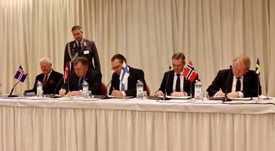 Forsvarsministre fra de nordiske landene undertegnet en avtale om å utveksle radardata.