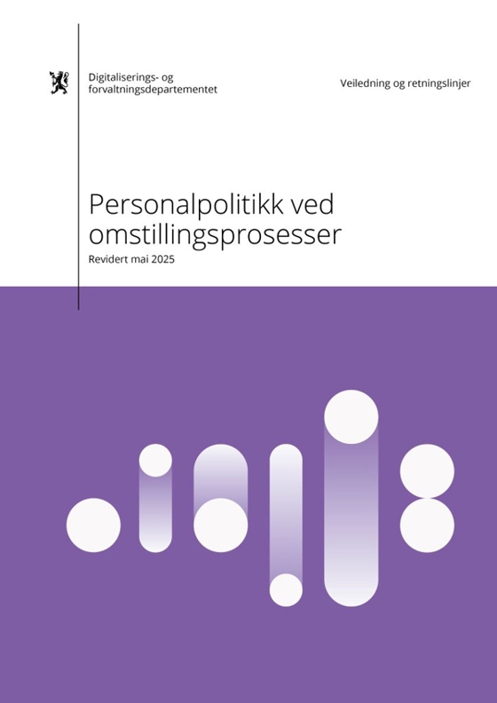 Forsiden til heftet Personalpolitikk ved omstillingsprosesser