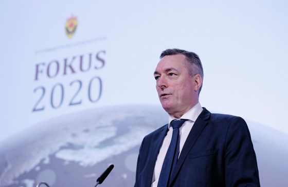 Forsvarsminister Frank Bakke-Jensen under fremmleggelsen av Fokus 2020 10 februar 2020