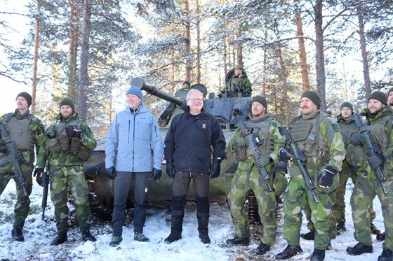 De norske og svenske forsvarsministrene under øvelse Trident Juncture i 2018. Illustrasjionsbilde
