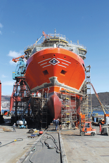 Figur 6.3 Viking Princess på beddingen ved Kleven Verft