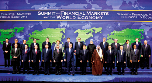 Figure 7.5 The financial crisis requires broad international cooperation.
 It cannot be solved by Western countries alone. The first meeting
 of the G20 group in November 2008 was an important milestone in relations
 between new and established major economi...