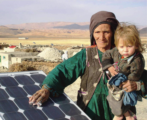 Figur 5.4 Solen vil være en sentral energikilde i årene
 som kommer. Her fra Afghanistan.