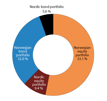 Figure 4.23 Distribution of the actual investments of the GPFN at yearend 2012. Percent
