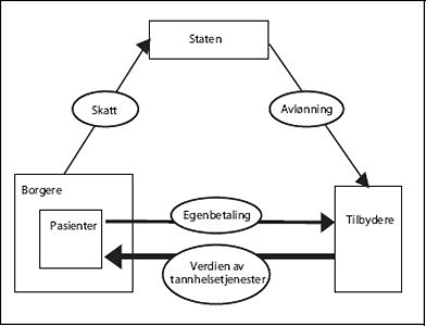 Figur 9.1 Pengestrømmen i tannhelsetjenesten