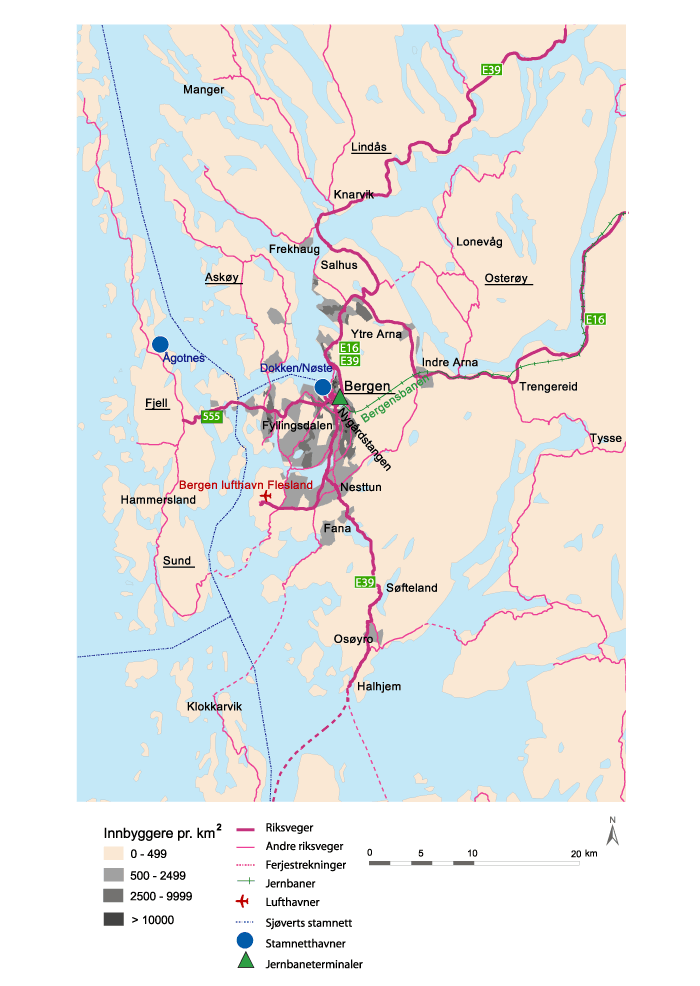 Figur 9.2 Bergensregionen