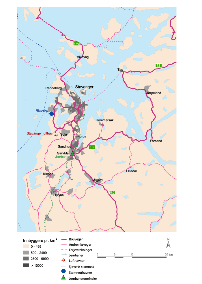 Figur 9.4 Stavangerregionen