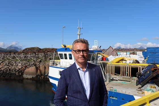 Fiskeri- og sjømatminister Odd Emil Ingebrigtsen i Lofoten