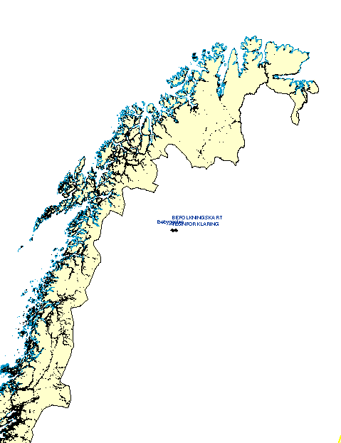 Figur 1-4 Befolkningskart over Nord-Norge