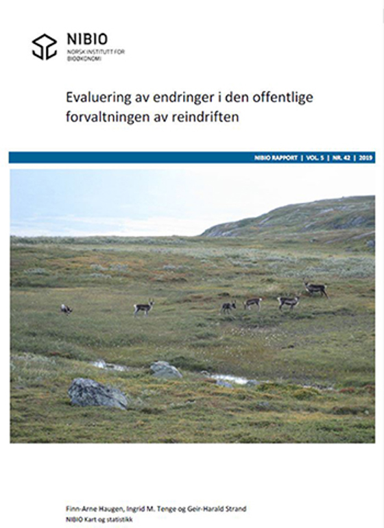 Rapport: Evaluering av endringer i den offentlige forvaltningen av reindriften