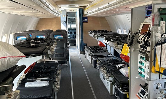SAS aircraft for medical transport