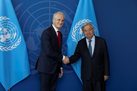 Statsministeren og generalsekretær Gutteres
