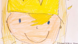 Barnetegning av en konge