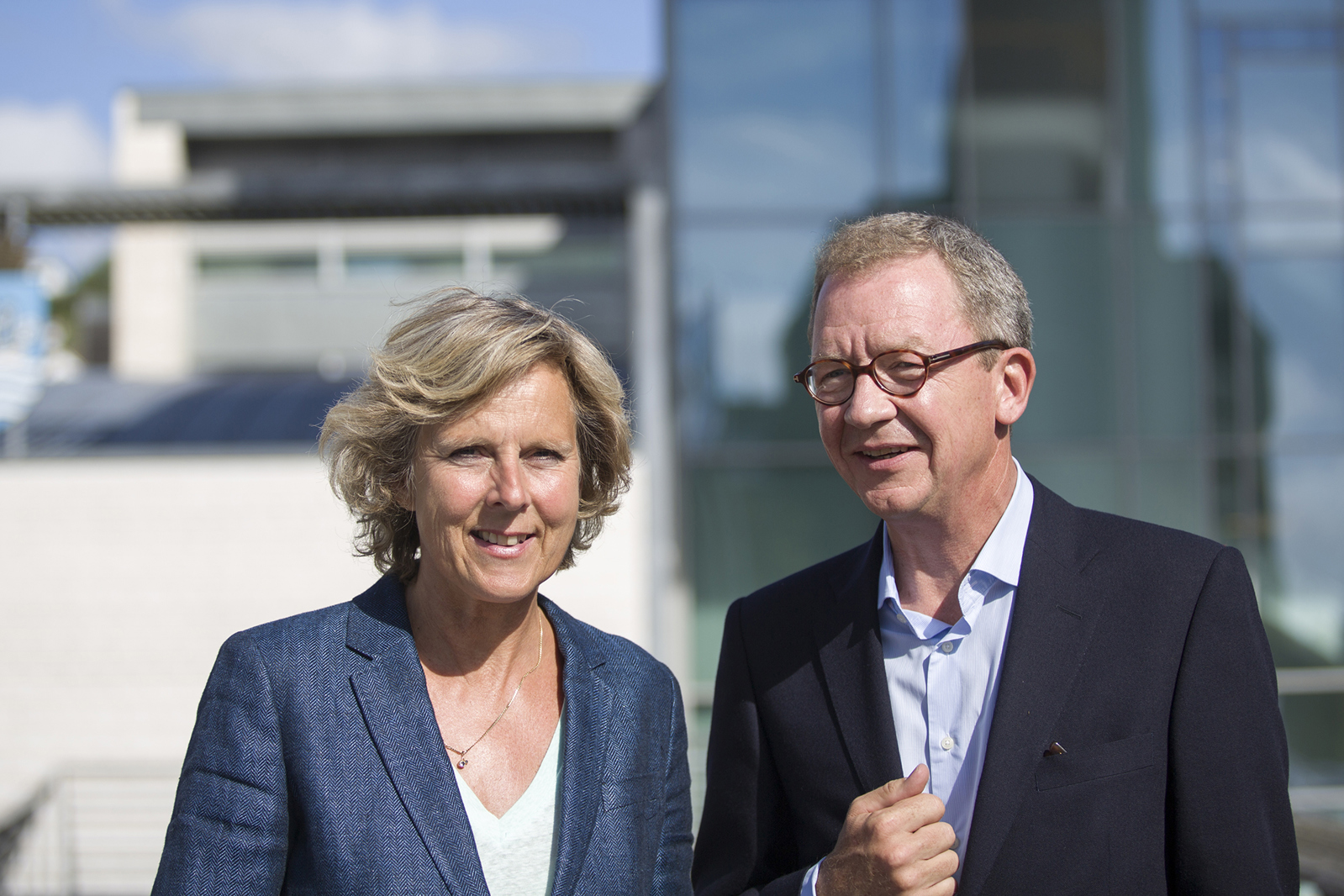 Regjeringens ekspertutvalg for grønn konkurransekraft  består av Connie Hedegaard og Idar Kreutzer. Foto: Klima- og miljødepartementet.