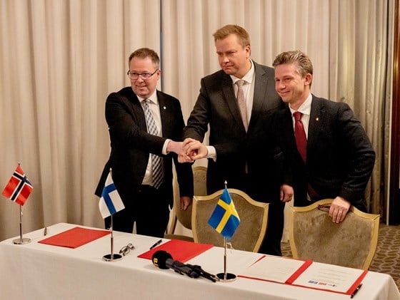Norsk, finsk og svensk forsvarsminister