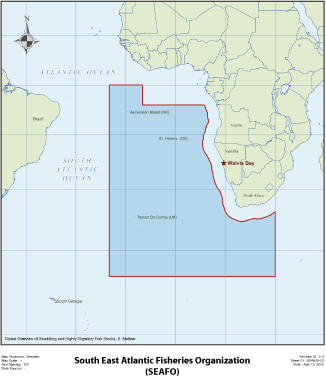 Figur 3.15 SEAFO sitt konvensjonsområde 
