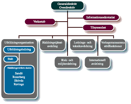 Figur 3.1 Räddningsverkets organisasjon