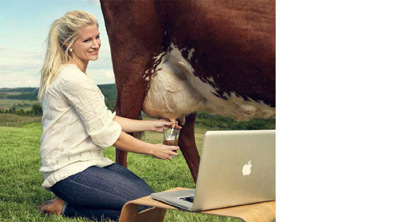 "Hjemmekontor" - forsidebilde Rapport: Økt rekruttering i landbruket