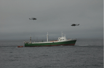 Figur 3.2 Kystvakten i aksjon mot UUU-fiske