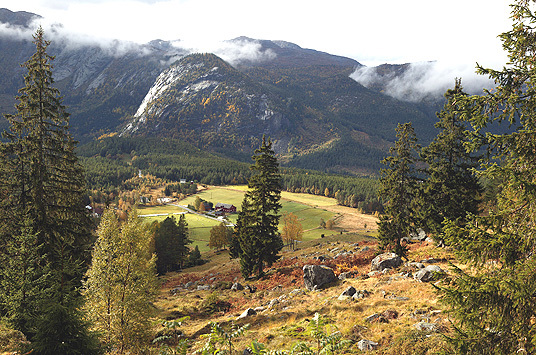 Kulturlandskap: Rygnestad i Valle i Aust-Agder. Foto: Oskar Puschmann.
