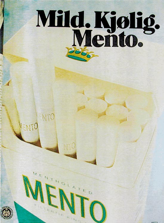 Figur 6.10 Tenn en King Kool – Amerikas
 mest forfriskende sigarett.
  NETO A/S, 1967. Produsert
 av Brown & Williamson.