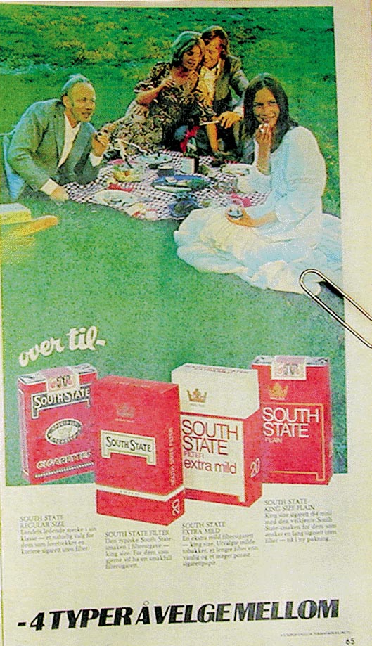 Figur 6.13 Blue Master.
  J.L. Tiedemanns tobaksfabrik,
 1955. Tidlig macho.