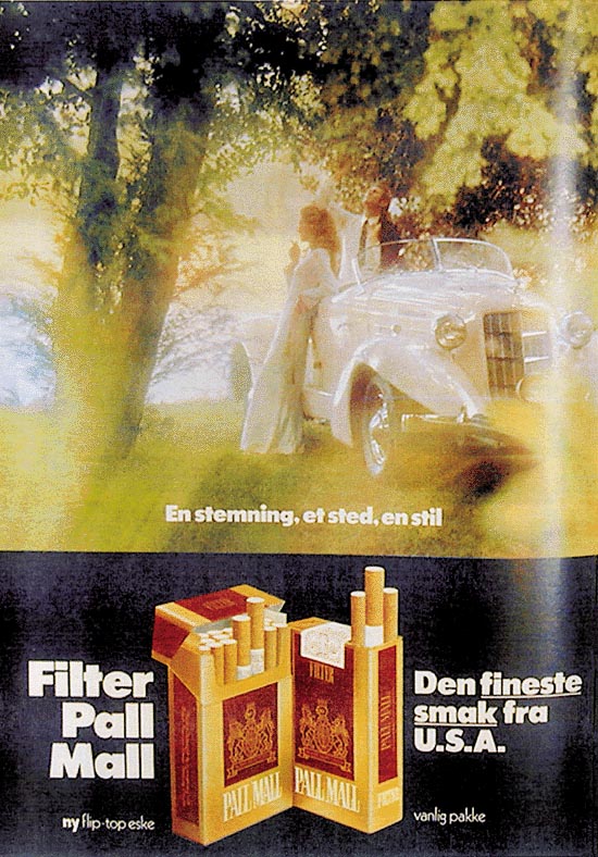 Figur 6.14 Over til South State
 . J.L. Tiedemanns
 tobaksfabrik, 1974. Røyking er kos, sosialt og romantisk.