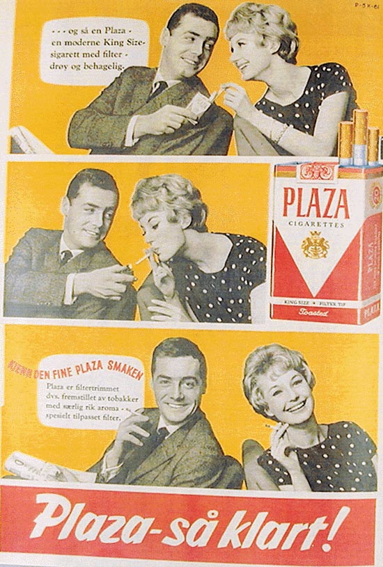 Figur 6.16 Seven Seas.
  Neto A/S og
 J.L. Tiedemanns tobaksfabrik, 1967. Røyking er forbundet
 med kvinnelig selvstendighet og aktivitet.