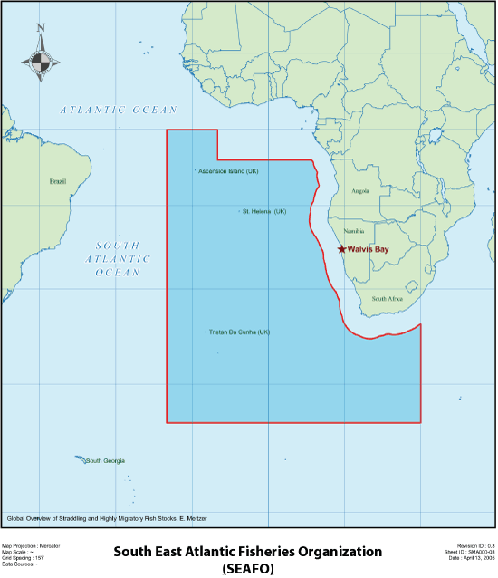 Figur 3.5 SEAFO sitt konvensjonsområde