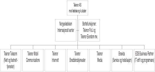 Figur 10.1 Selskapsstruktur for Telenorkonsernet