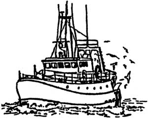 Figur 1.1 Illustrasjon av kystfartøy under 
 28 meter