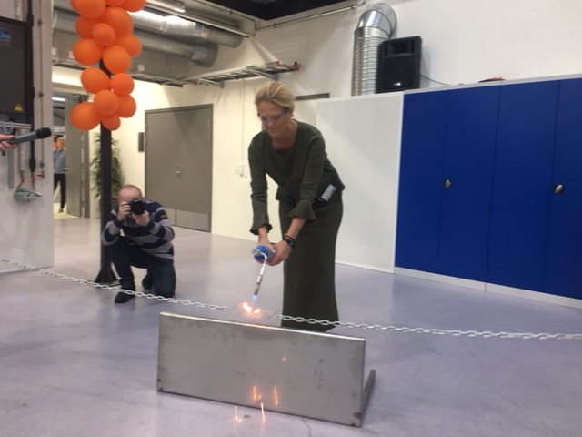 Statssekretær Ingvil Smines Tybring-Gjedde åpnet forskningsinfrastrukturen i Trondheim. (foto: OED).