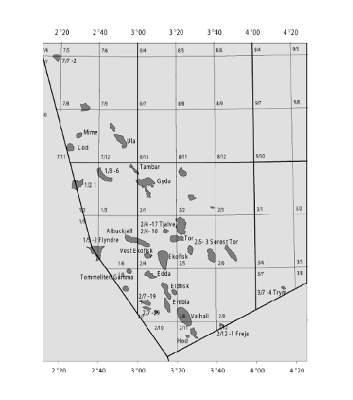 Figur 2.1 Kart over Ekofisk-området