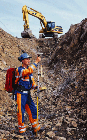 Figur 2.1 GPS i bruk på anlegg