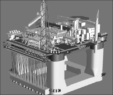 Figur 4.1 Semi- plattforma på Kristin- feltet