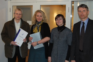 Fra venstre: Odd Vårdal, prosjektleder i Eni Norge, Julie Wedege, underdirektør i Olje- og energidepartementet, Kristin Myskja, rådgiver i Olje- og energidepartementet, Jone Stangeland, kommunikasjonssjef i Eni Norge.