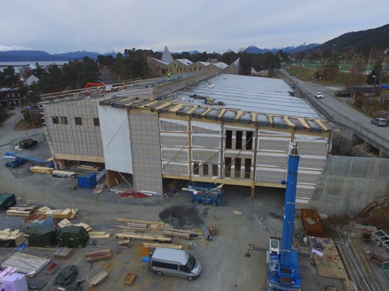 Idrettens hus i Molde er under bygging. 