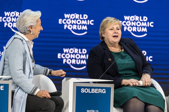 Christine Lagarde og Erna Solberg