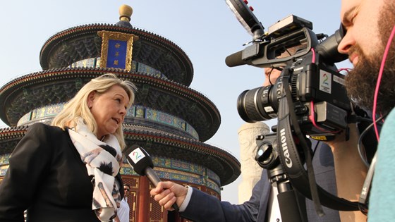 Næringsminister Monica Mæland besøkte Kina i april