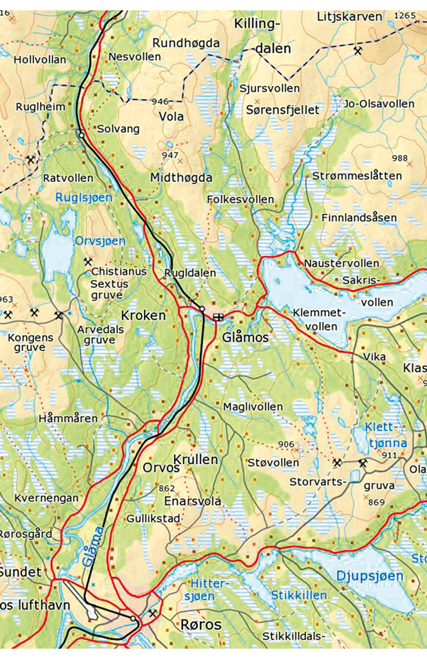 Figur 1.2 Sametinget har i 2013 støttet stedsnavnprosjektet «Kartlegging og dokumentasjon av samiske stedsnavn i Rørosregionen».