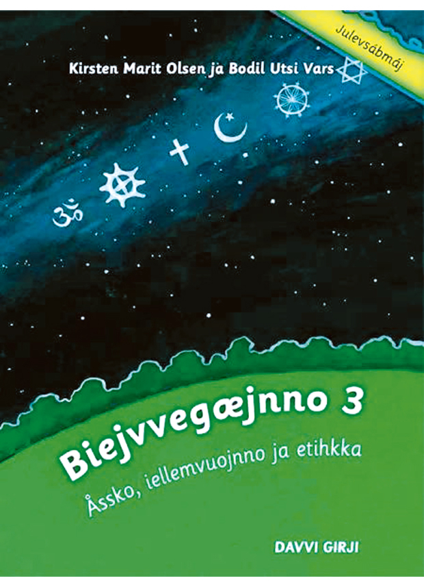 Figur 1.5 Boka er en lærebok i RLE på lulesamisk og er en del av lærebokserien som er tilpasset 1.–4. trinn.