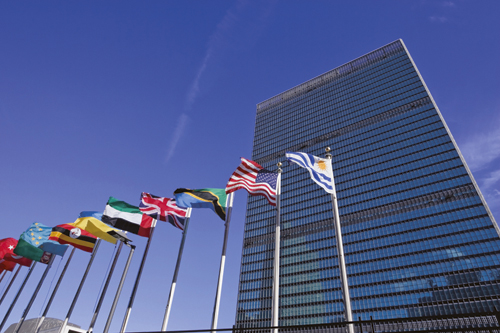 Figur 10.2 FN spiller en viktig rolle i å koordinere samhandlingen
 mellom land.