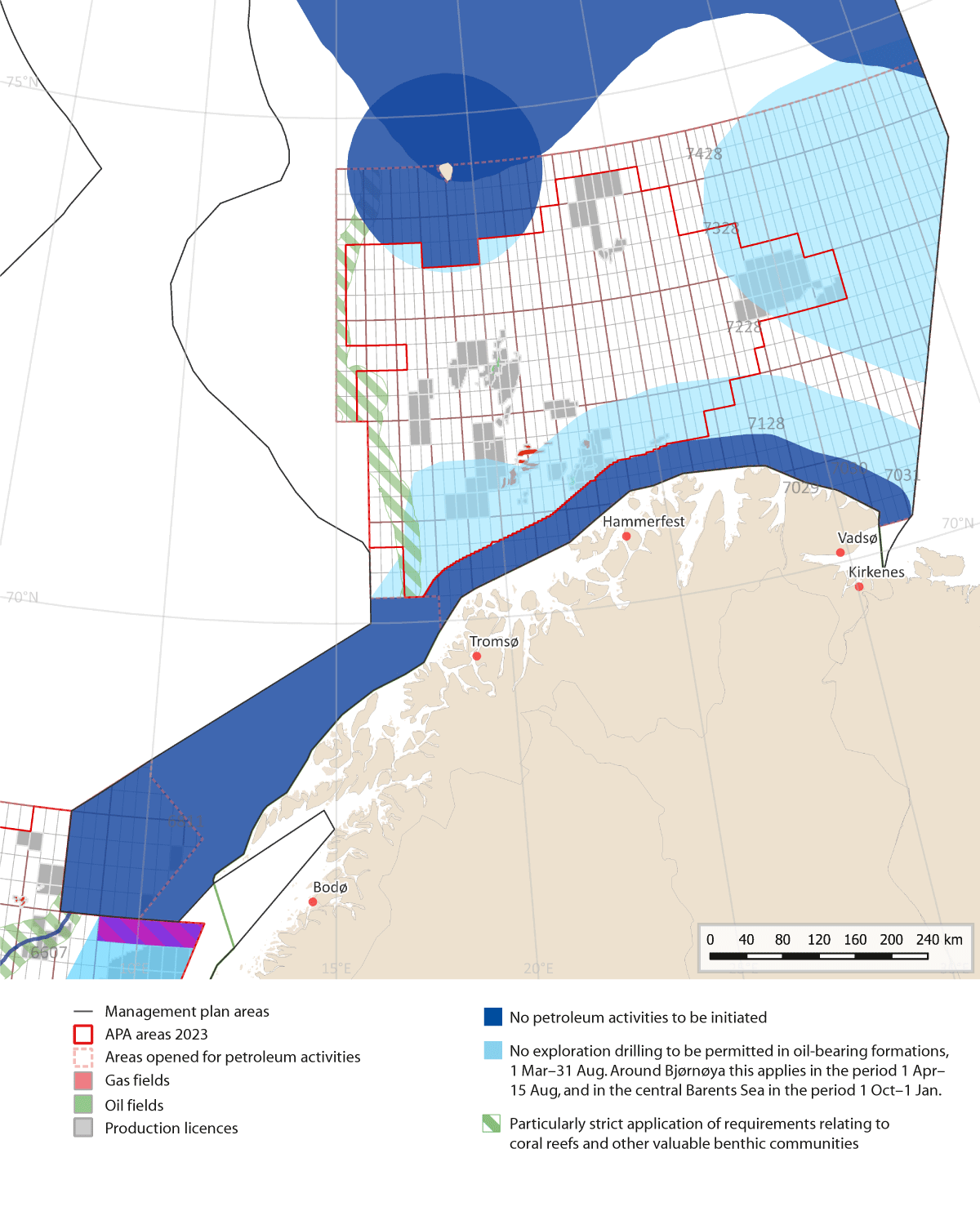 Figure 10.1 Framework for petroleum activities in the Barents Sea–Lofoten area.