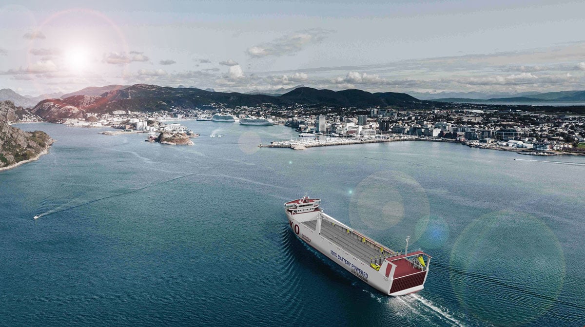 Figure 5.11 Green shipping. Illustration of a zero-emission sea route between Bodø and Troms that is being planned by the grocery wholesaler ASKO.