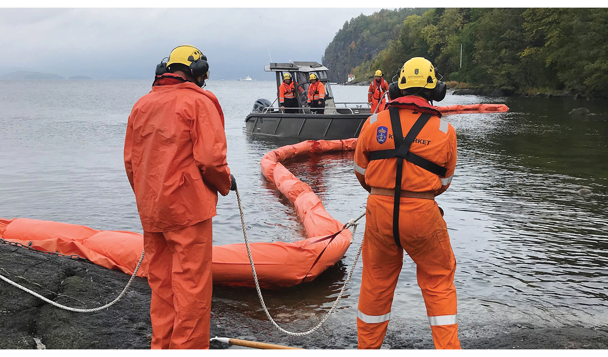 Figur 6.6 Oljevernberedskap. Fra Øvelse Nordisk 2020.