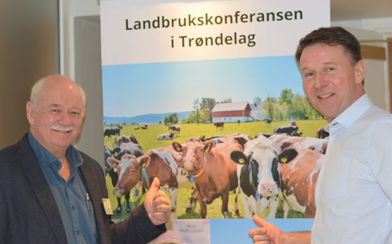 Landbruksdirektør, Tore Bjørkli og leder i Norges Bondelaget, Lars Petter Bartnes