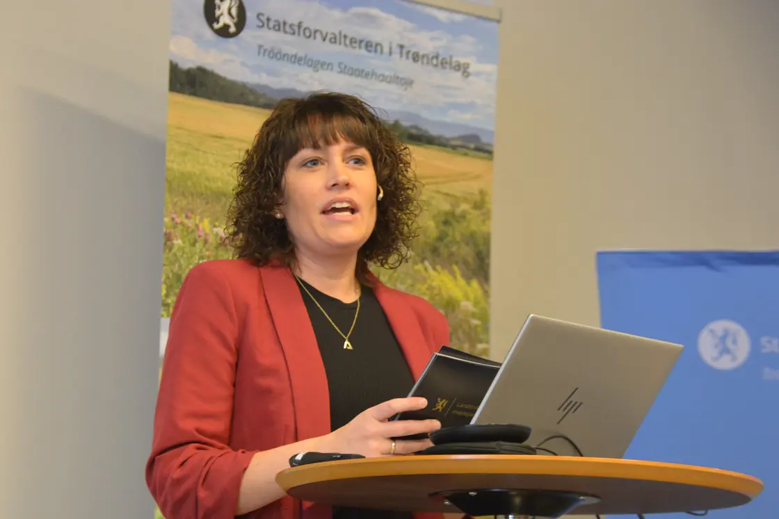 Statssekretær i Landbruks- og matdepartementet Anette Stegjerdet Norberg holdt åpningsforedraget på Landbrukskonferansen