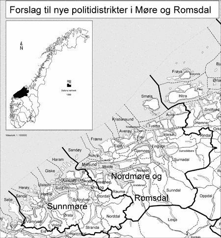 Figur 7.16 Politidistrikter i Møre og Romsdal