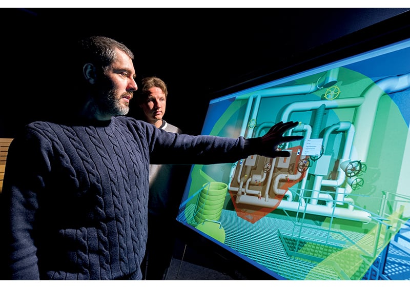 Figur 13.2 IFE har utviklet visualiseringsverktøy for håndtering av stråling i en dekommisjoneringsprosess
