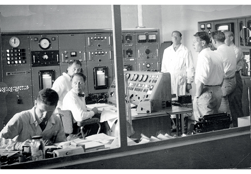 Figur 3.1 Fra kontrollrommet ved oppstart av JEEP I-reaktoren
